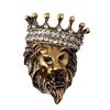 «Мужская роскошная брошь для костюма»: Дизайн головы льва, орла и оленя в короне"