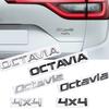 REOY4 MetaL 3D Badge Logo Car Rear Trunk Body Sticker Letter Emblem For Skoda OCTAVIA 4X4 Accessories Glossy Black Matte black