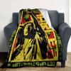 Bob Marley Customize Your Name Blanket Lightweight Personalized Blanket Warmthful Decor Versatile for Office Chair Nap Bedding Couch