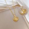 Light Luxury Full-length Drill-width Empty Shell Pearl Necklace Women's Necklace Pendant Ins Style Accessories