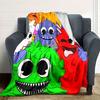 1pc Colorful,Monsters,Fun Digital Printed Flannel Blanket, Super Soft Plush Fleece Bed Cover, Multipurpose Four Seasons Hypoallergenic Quilt