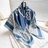 New 90*90cm Fashion Silk Scarf Scarftop Headwraps Women Vintage Four Seasons Hair Scarve Hijab Foulard Bandana Femme Headscarf