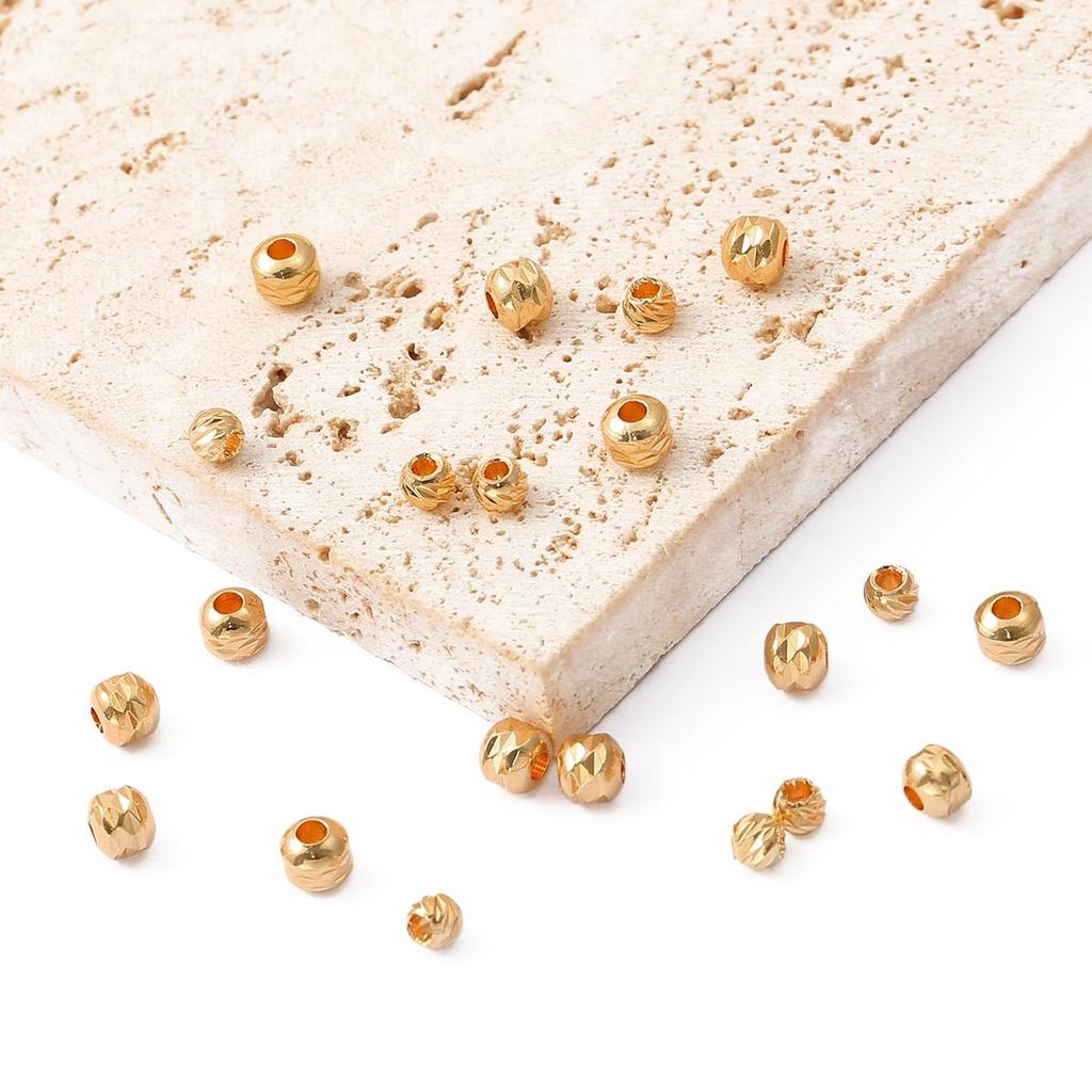 10/20Pcs Copper Plated Beads DIY Necklace Bracelet Earrings Making Supplies Jewelry Findings Components Accessories