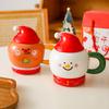 Креативная Рождественская Подарочная Кружка Керамическая Мультяшная Чашка Скандинавская Парная Чашка для Воды Кофейная Чашка с Крышкой Упаковка в Подарочной Коробке