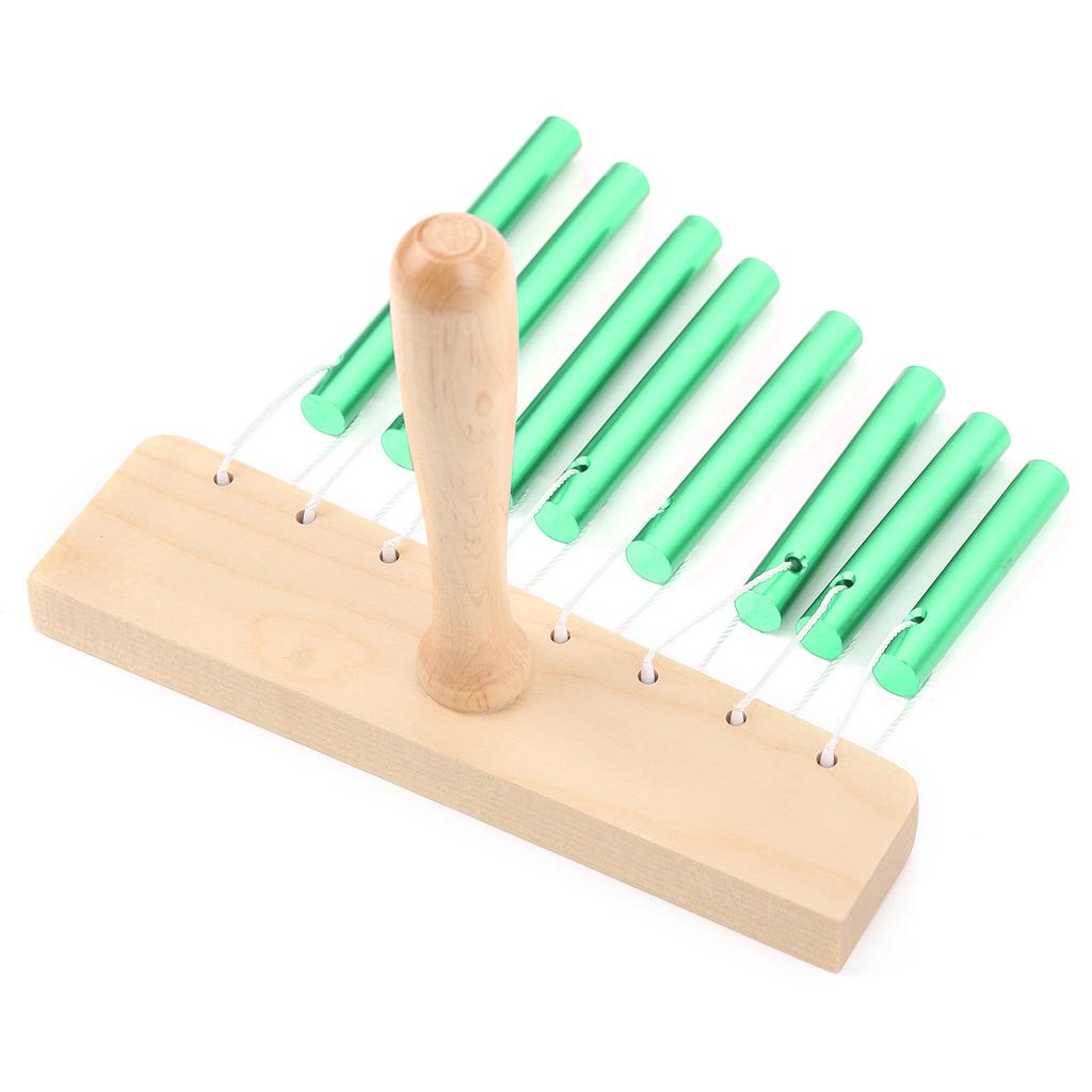 8Tone Chimes SingleRow Tube Children S Percussion Instruments Orff Preschool Toys with Hammer(Green )