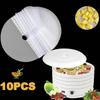 10Pcs Round Silicone Dehydrator Sheets 33cm Non-stick Fruit Dehydrator Mats Reusable Steamer Mat Mesh Sheet Kitchen Accessories