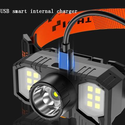 Портативный USB перезаряжаемый IP65 водонепроницаемый 3 режима мощный налобный фонарь светодиодный рыболовный налобный фонарь для кемпинга на открытом воздухе