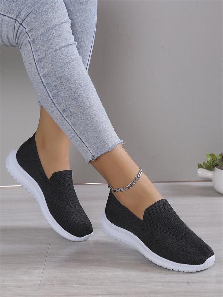 2025 осень европейская и американская внешняя торговля большой размер тканые однопедальные туфли женские дышащие легкие ленивые туфли для доски