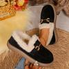 New Low-top One-foot Fleece and Thickened Women's Shoes with Fluffy Snow Boots