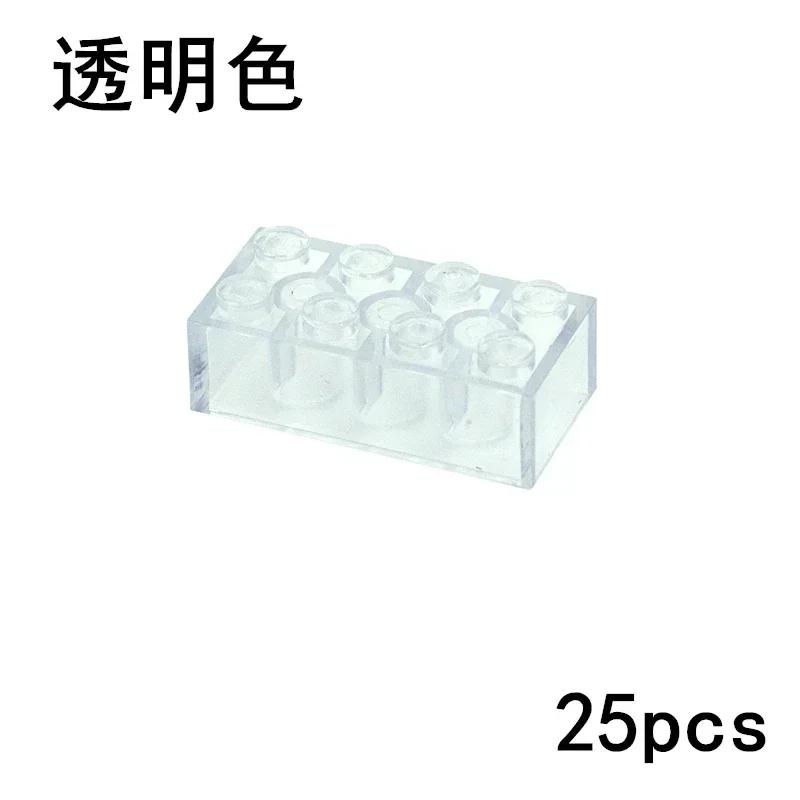 DO IT YOURSELF Plastic Material Construction Bricks Figures 25pcs Thick Blocks 2x4 Dots Dimension Works With featuring 3001 Learning Creativity Toy