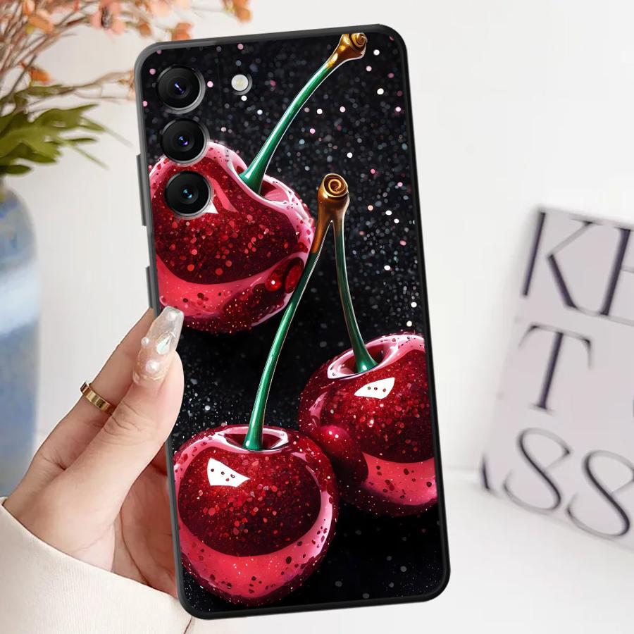 Чехол-бампер с вишневым узором для Samsung Galaxy A52 A36 A23 A53 A35 A32 A25 A71 A22 A55 A41 A26 A72 A73 A51 A24