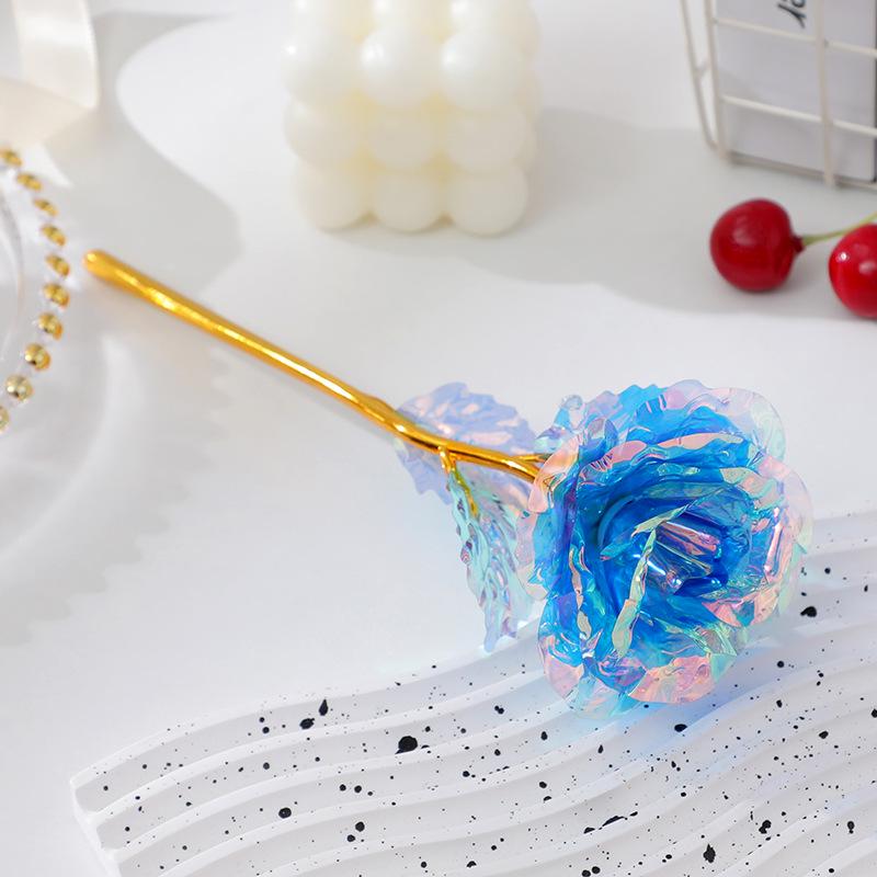 Роза из 24-каратной золотой фольги Светящийся букет: Сохраненные искусственные цветы на День святого Валентина, День матери и дни рождения