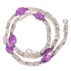 Natural Green Rutile Quartz Amethyst Gemstone Smooth Beads Necklace 17" UB-3307 UB-3307