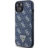 Guess Чехол с металлическим логотипом 4G Triangle для iPhone 15 Plus / 14 Plus - синий