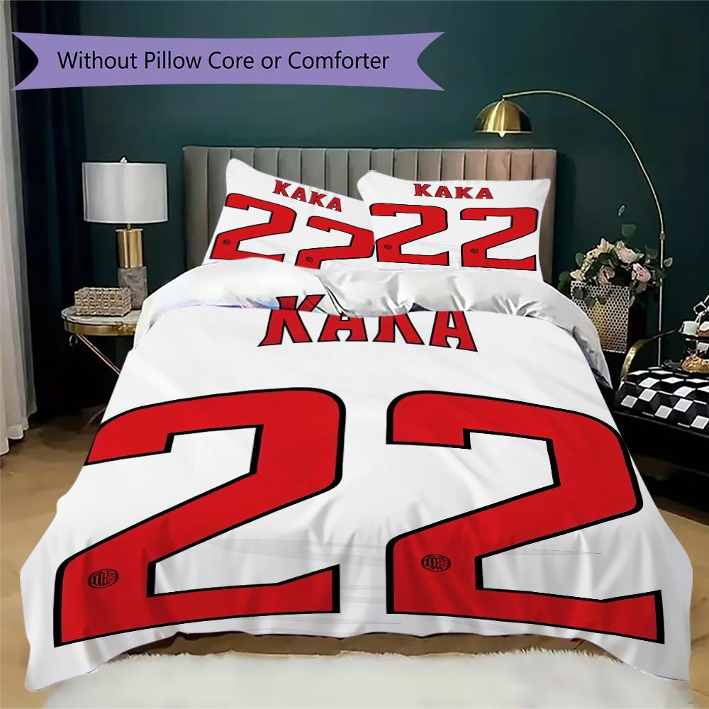 AC Milan Pattern Bedding uilt Set uilt Cover Pillowcase Home Decoration Birthday Gift (1 * duvet cover + 2 * pillowcase  without core)06