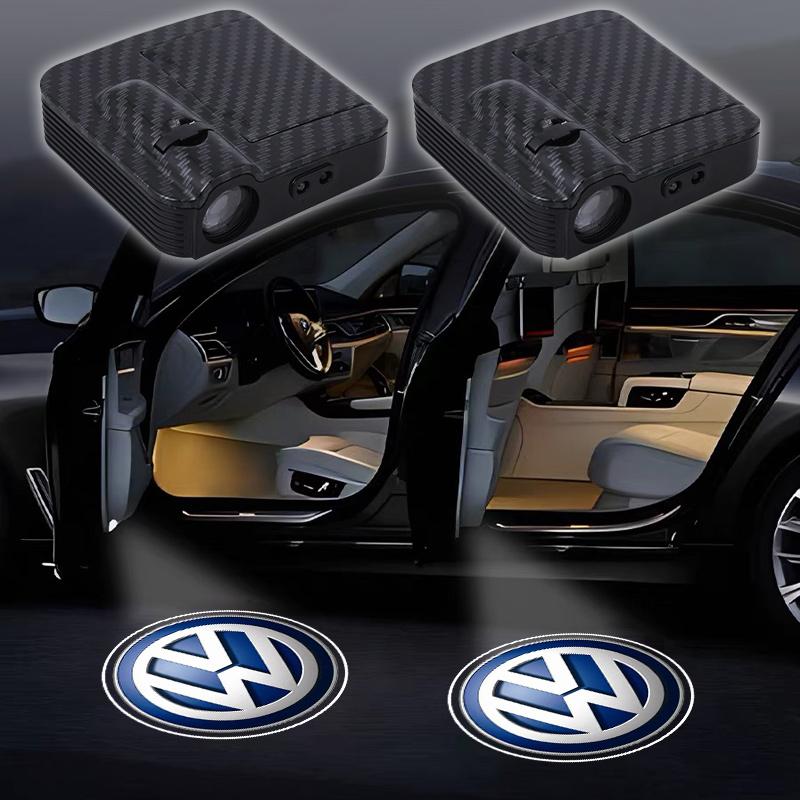 2Pcs Car Door Welcome Light VW Logo HD Projector Lamp For Volkswagen Polo Golf GTI CC Tiguan Arteon Passat Jetta Touareg ID3 ID4 zf2