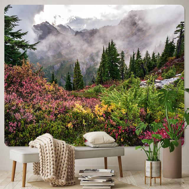 Тихий лесной гобелен для украшения дома, гобелен Мандала, богемный декоративный дорожный матрас, коврик для йоги, одеяло для дивана в стиле хиппи