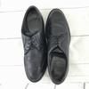 70s Vintage/ANSI Z41.1-1972/75/JAMA RICO/Leather Steel Toe U-Tip/9.5B/26.5/Black/Dress Shoes/V-Front(USED)