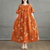 2025 Плюс Размер Летнее Платье Женское Новое Цветочное Винтажное Длинное Повседневное Платье Свободное Платье Макси