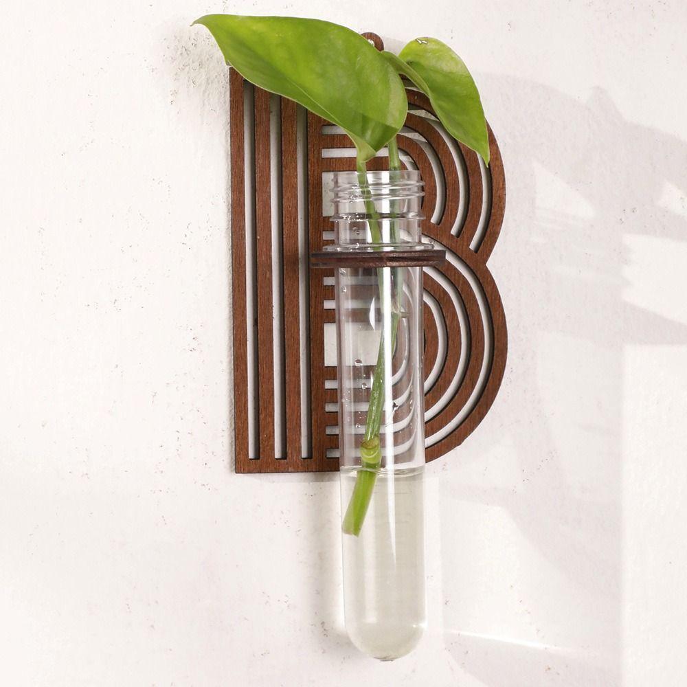 Home Ornaments Hydroponic Planter Shelf A-Z Alphabet Wall Decoration Planter Holder Plant Lover