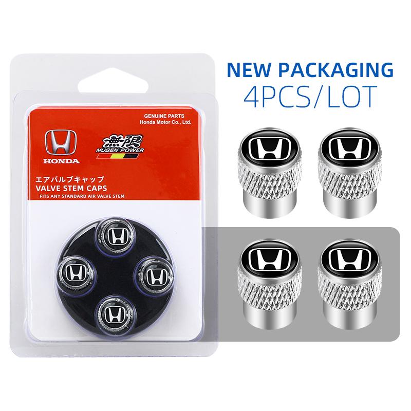 Box Car Tire Stem Valve Caps Aluminium Car Dustproof Caps Tire Wheel Stem Air Valve Caps For Honda Civic XR-V HR-V City Accord