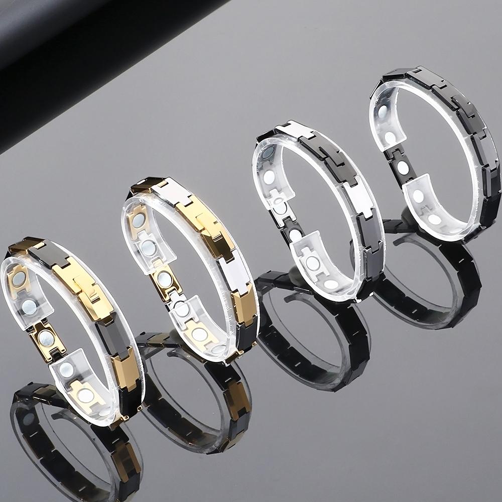 High Polished Tungsten & Strong Magnetic Men's Bracelet for Men Positive Energy Modern Healing Jewelry Accessories Waterproof