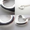 Pre-owned Tiffany & Co. Silver 925 Open Heart Pendant Necklace j56-10
