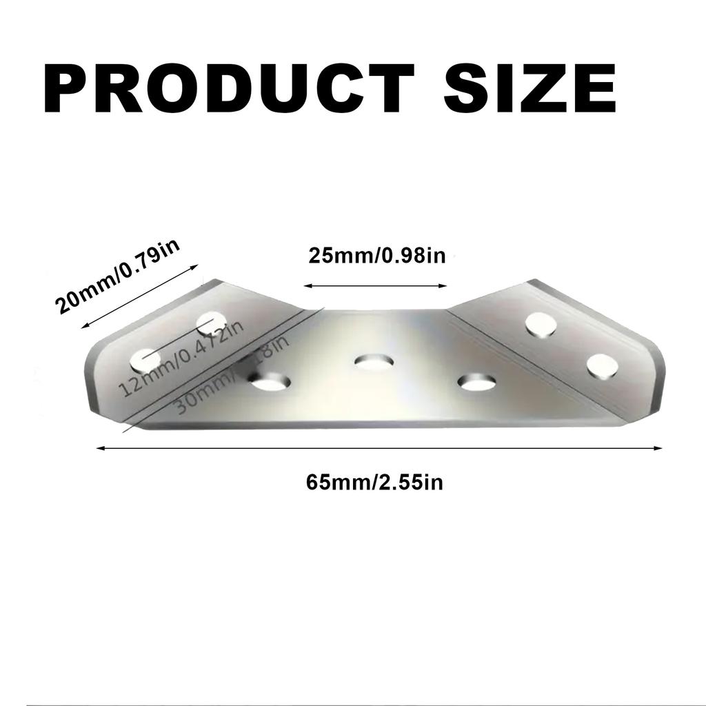 10Pcs Corner Brackets Stainless Steel Furniture Angle Shelf Connector Cabinet Support Fixing Frame Corner Brace With Screws