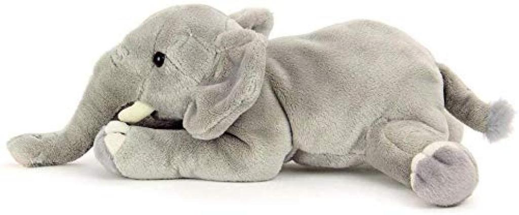 Carolata African Elephant Plush Toy (Nestling SeriesSoft To the Touch) Realistic Elephant Animal Toy Doll Gift Present Birthday (Checked Twice)