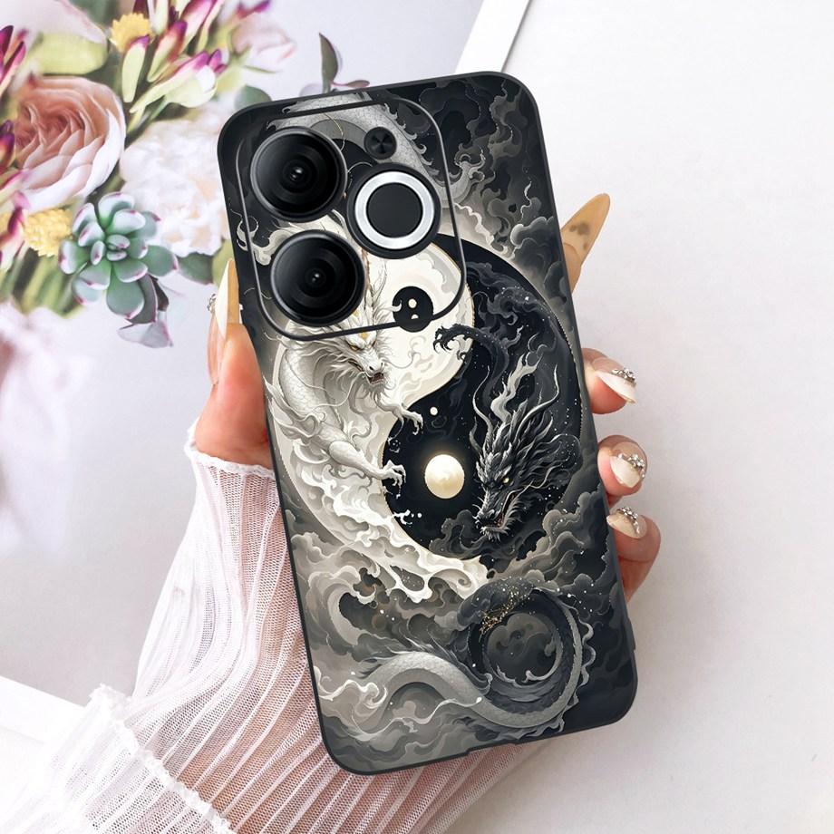 For Itel A80 A90 A95 A70 A60 A60s Phone Case Matte Soft TPU Bumper Cover Cool Cartoon Luxury Butterfly Flower Bow Pattern Funda
