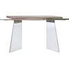 Glass, Wood and MDF Console Table - White - 120 X 40 X 76 Cm