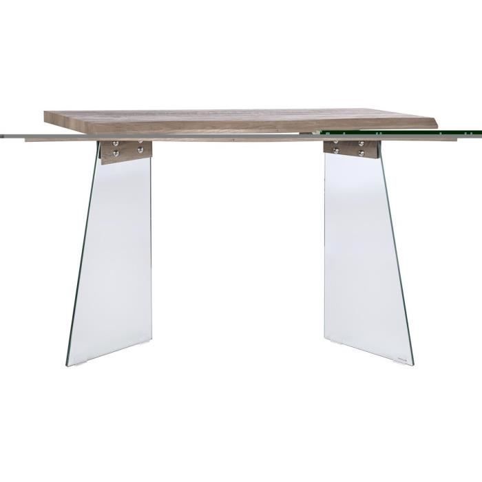 Glass, Wood and MDF Console Table - White - 120 X 40 X 76 Cm