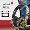Большие чашки наушников Граффити Накладные Bluetooth Игровые Наушники P35 - Шумоподавление, Беспроводные, Крутой Дизайн