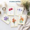 10 Pcs Note Cards Gold Foil Floral Design Greeting Cards with Envelopes