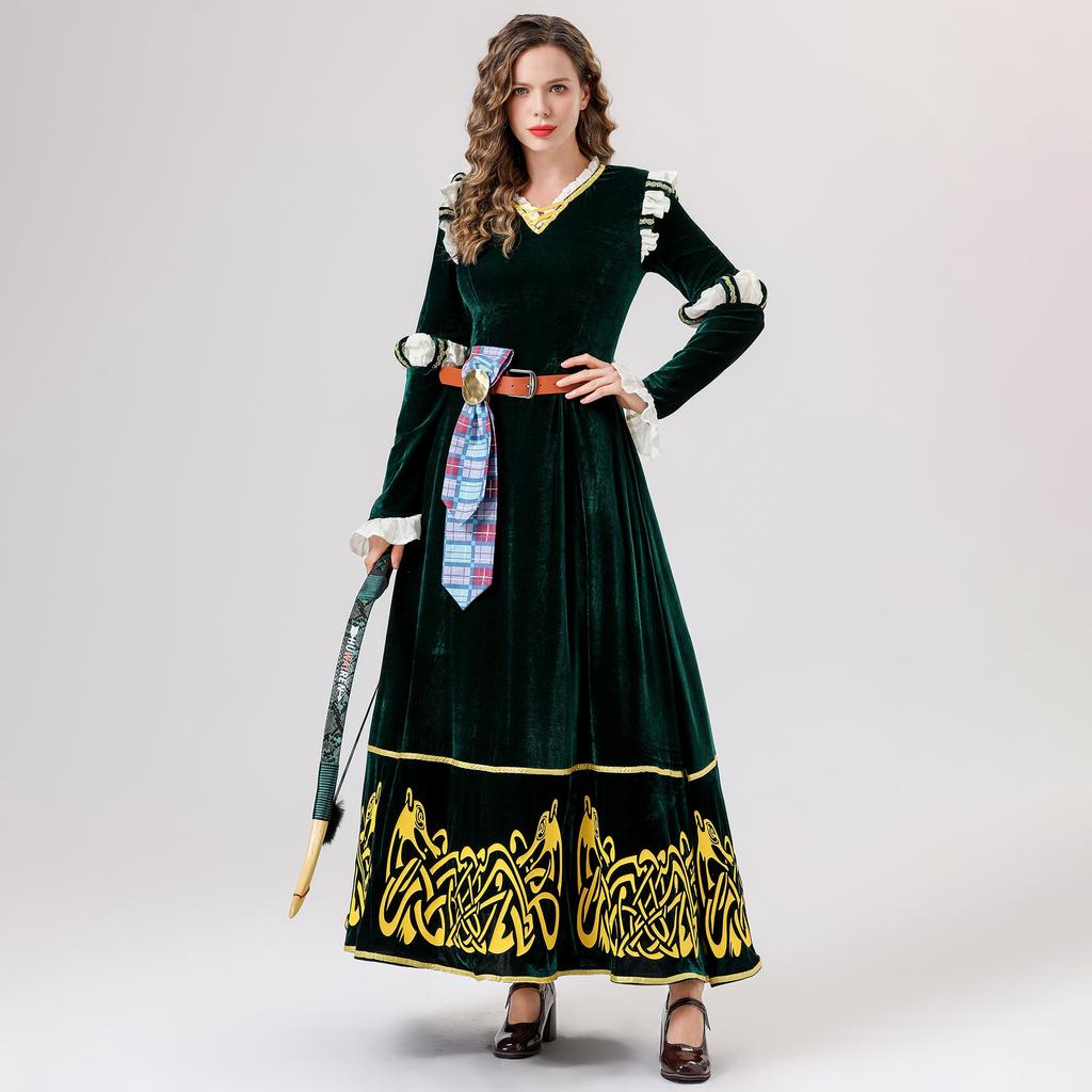 Средневековый двор Храбрая легенда Мелинда Косплей Костюм на Хэллоуин