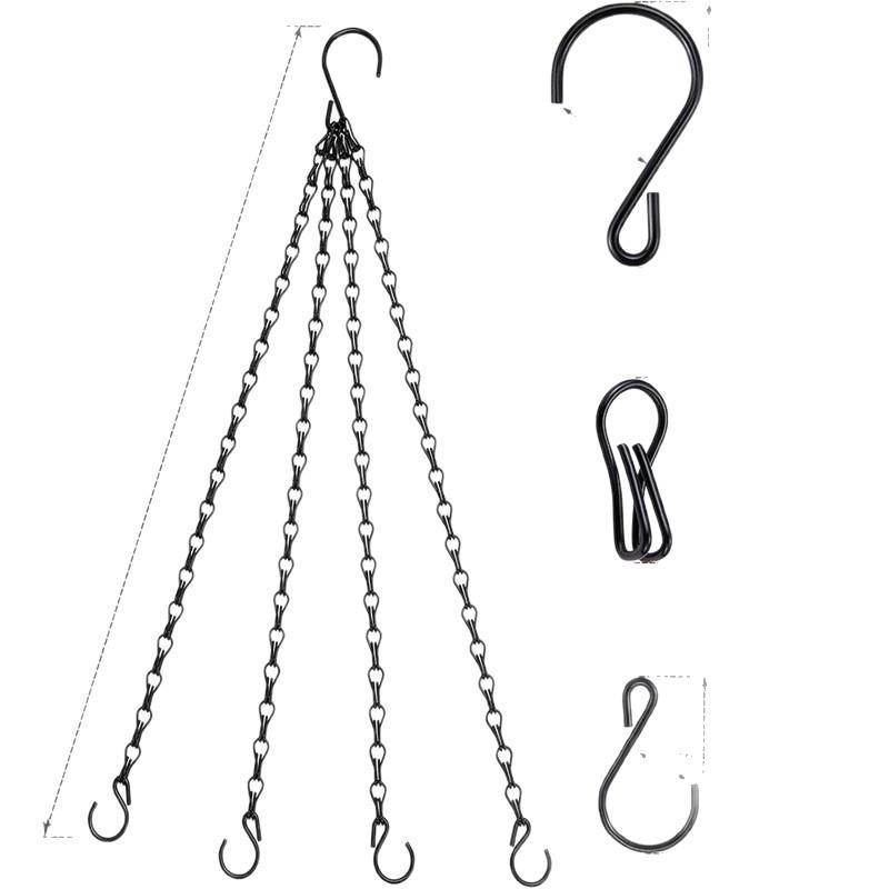 1PC 58cm hot-selling black hanging chain chain, 23-inch hanging pot chain, hanging pot, hanging pot, flower pot hanging chain