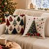 1/2Pcs 2D Flat Xmas Pillow Cover Non-Embroidered Holiday Decorative Pillow  Home Decor