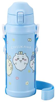 Бутылка для воды OSK Chikawa Прямая нержавеющая бутылка Синяя 0,8 л SBR-800D