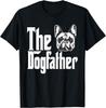 Мужская повседневная дышащая футболка с коротким рукавом 'The Dogfather French Bulldog'