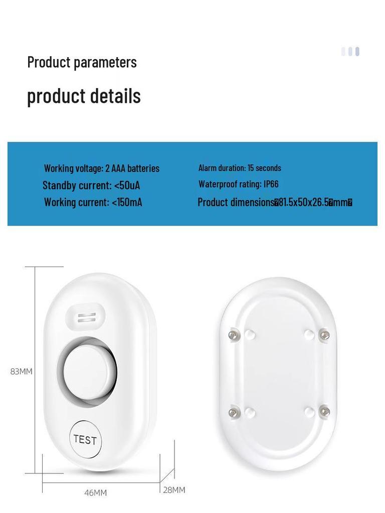 WiFi Water Leak Detector Alarm - Tuya Smart Sensor with Mobile Alerts