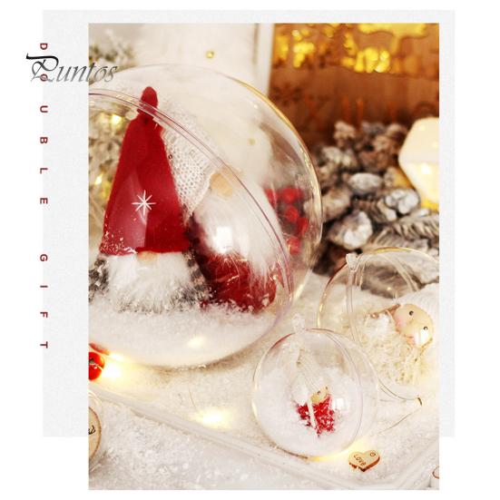 5 шт., прозрачный рождественский шар, украшение с подвесным отверстием, многофункциональная прозрачная коробка для конфет, небьющийся пластиковый шар, Рождество, Хэллоуин, день рождения