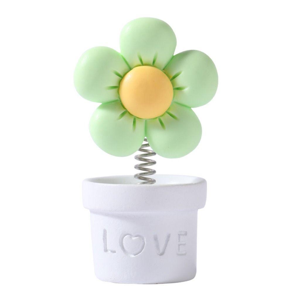 Конфетный цвет Украшение приборной панели ЛЮБОВЬ Цветочный горшок Автомобильные украшения Автомобильная трясущаяся игрушка с пружинной головой