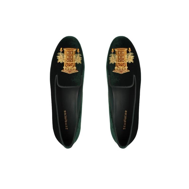 Версия из овчины~ Изысканная вышивка, бархатные лоферы-дуду на плоской подошве с мягкой подошвой