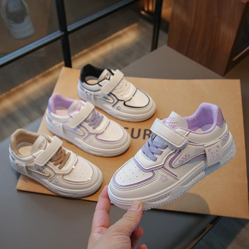 Туфли для девочек 2025 осень новая студенческая версия маленькие белые туфли детские повседневные мягкая подошва высокая ценность школьный сезон обувь