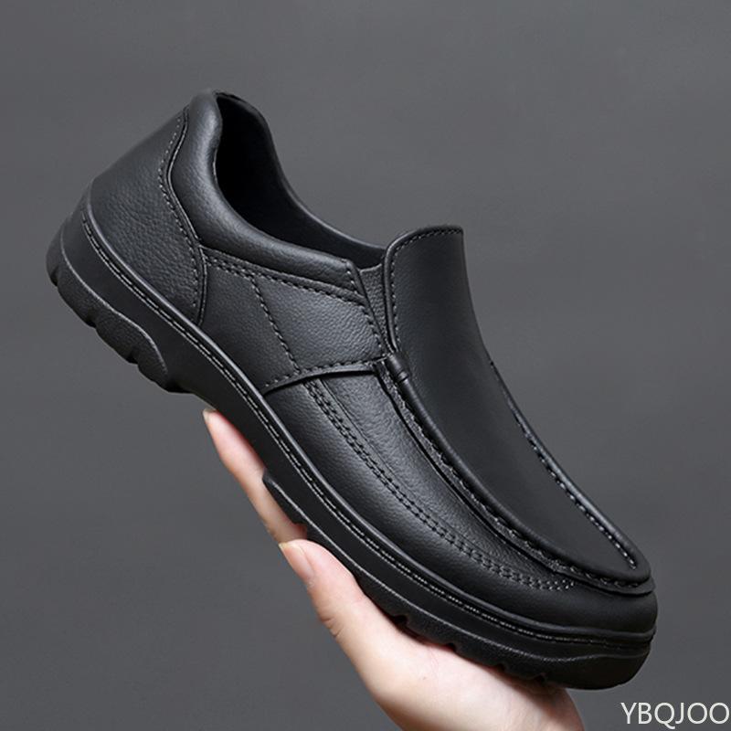 Fashion Anti Slip Oil Resistant Waterproof Wear-resistant Shoes for Spring Simplicity Long-term Standing Without Tiring Feet Men's Shoes