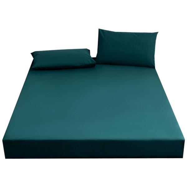 Супер водонепроницаемая простыня из 3 предметов, гладкий наматрасник, покрывало с глубоким карманом, дышащее мягкое покрывало, постельное белье (С 2 наволочками)