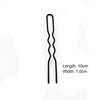 Women Hair Insert Comb Messy Bun Hair Pin Metal Wave Shape Hair Fork For Part*eh