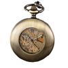 Qinggu Hollow Glossy Fully Automatic Mechanical Pocket Watch Men's and Women's Gift Mechanical Watch