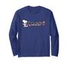 Peanuts Snoopy Sitting Kanji Colorful Flower Long Sleeve T-Shirt