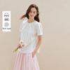 Женская блузка INMAN из смешанного льна с плиссировкой, короткий рукав